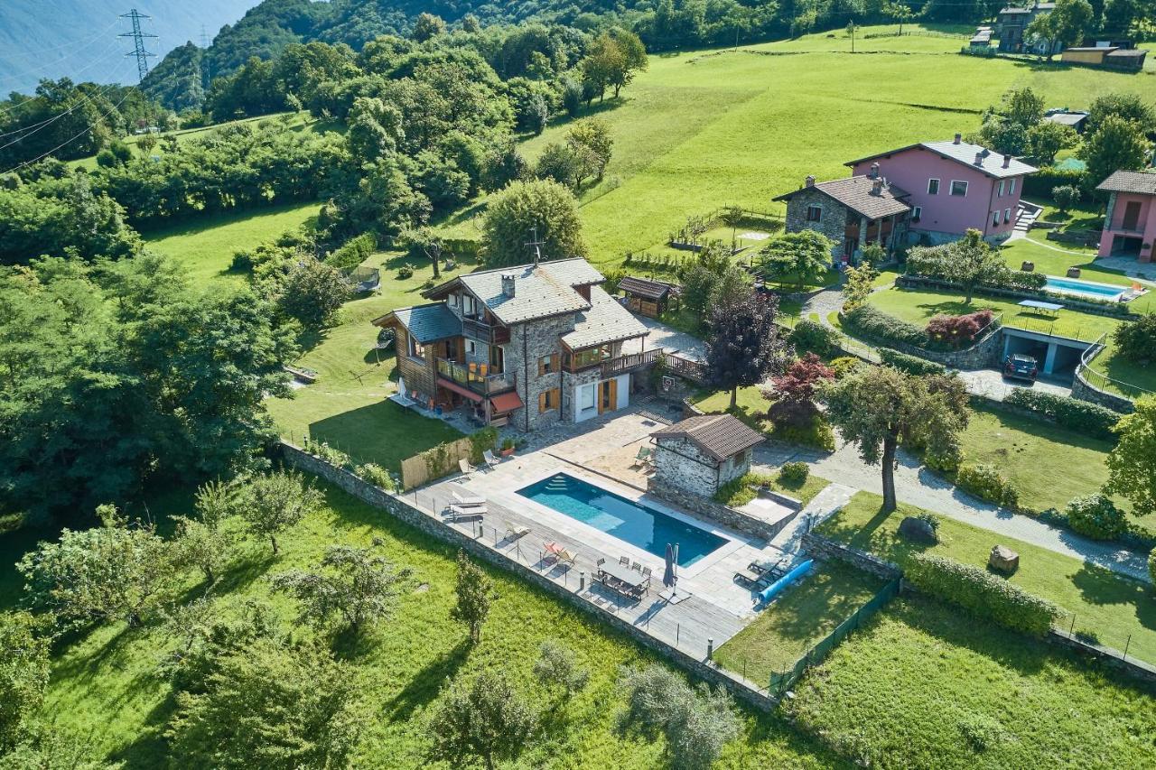 Chalet Con Piscina E Vista Panoramica Colico Εξωτερικό φωτογραφία